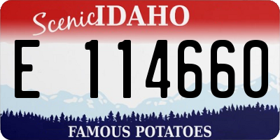 ID license plate E114660
