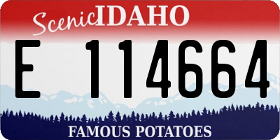ID license plate E114664