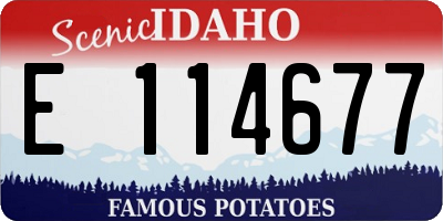 ID license plate E114677