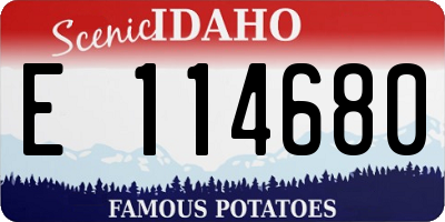 ID license plate E114680