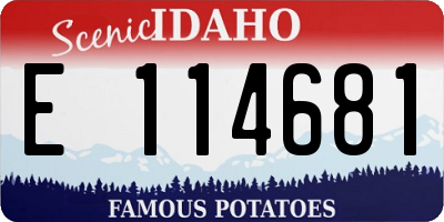 ID license plate E114681