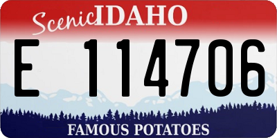 ID license plate E114706
