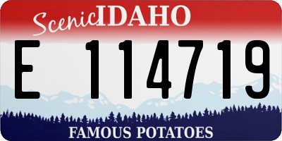 ID license plate E114719