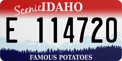 ID license plate E114720