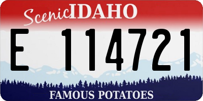 ID license plate E114721