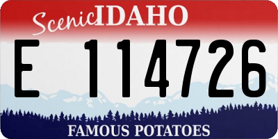 ID license plate E114726