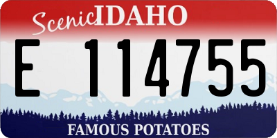 ID license plate E114755