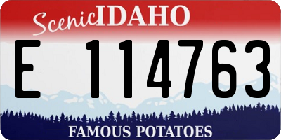 ID license plate E114763