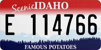 ID license plate E114766