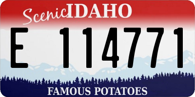ID license plate E114771