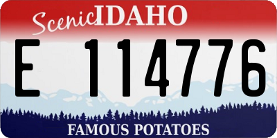 ID license plate E114776
