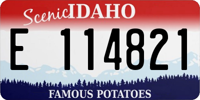 ID license plate E114821