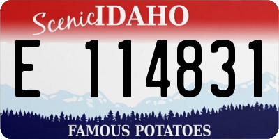 ID license plate E114831