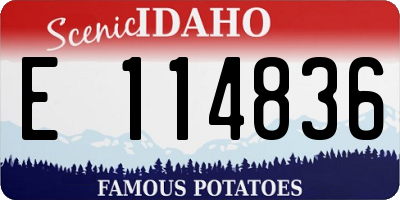 ID license plate E114836