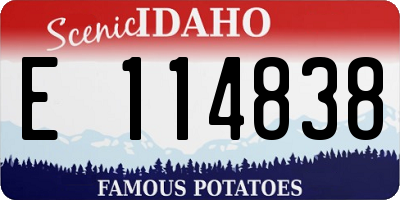 ID license plate E114838