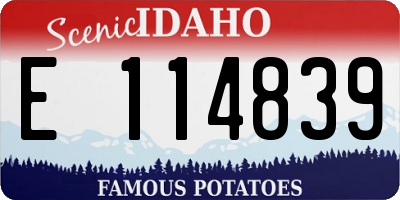 ID license plate E114839