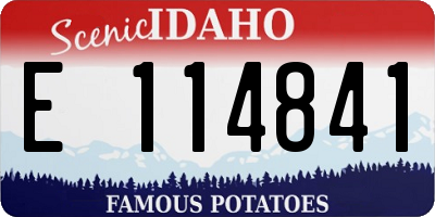 ID license plate E114841