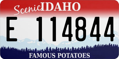 ID license plate E114844