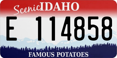 ID license plate E114858