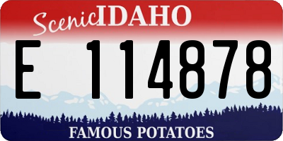 ID license plate E114878