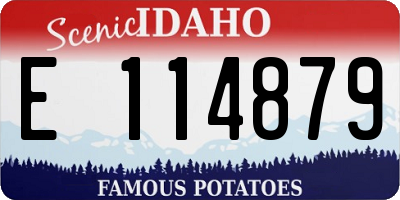 ID license plate E114879