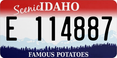 ID license plate E114887