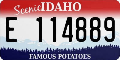 ID license plate E114889