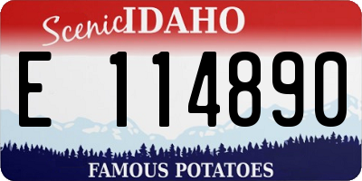 ID license plate E114890
