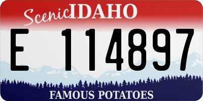 ID license plate E114897