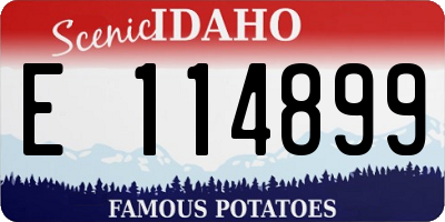 ID license plate E114899