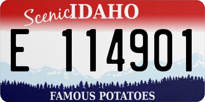 ID license plate E114901