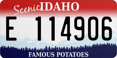 ID license plate E114906