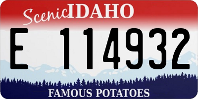 ID license plate E114932