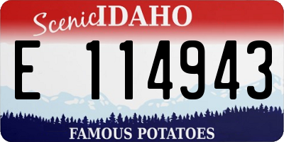 ID license plate E114943