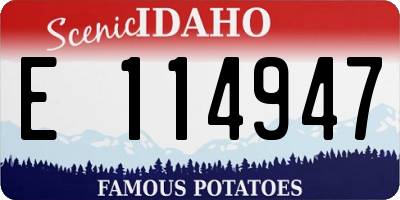 ID license plate E114947