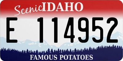 ID license plate E114952