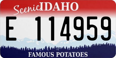 ID license plate E114959