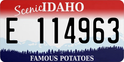ID license plate E114963