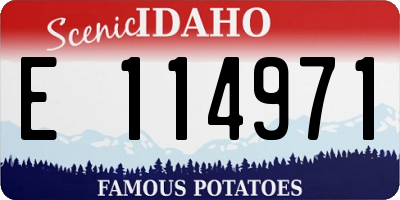 ID license plate E114971