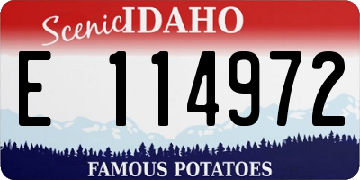 ID license plate E114972