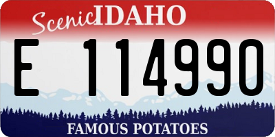 ID license plate E114990