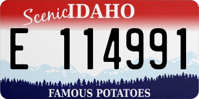ID license plate E114991