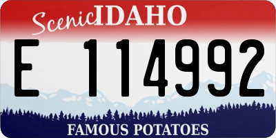 ID license plate E114992