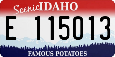 ID license plate E115013