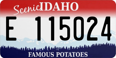 ID license plate E115024