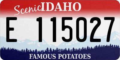ID license plate E115027