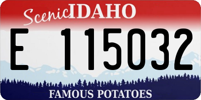 ID license plate E115032