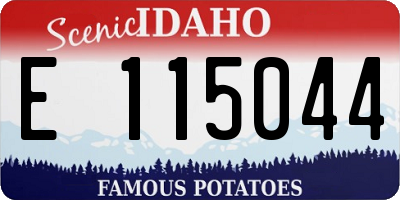 ID license plate E115044