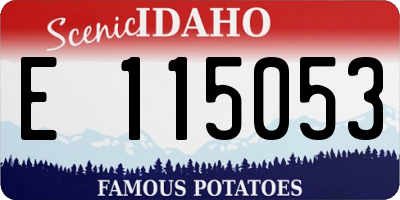 ID license plate E115053