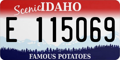 ID license plate E115069
